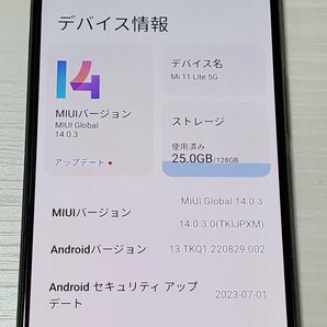  ★【39658WM】 ジャンク Xiaomi Mi 11 Lite 5G ブラック 128GB 国内版SIMフリー 1円 ! 1スタ !の画像6