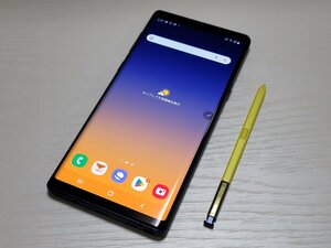 　★【40270WM】 ジャンク au SCV40 SAMSUNG Galaxy Note9 オーシャンブルー SIMロック解除済 1円 ! 1スタ !