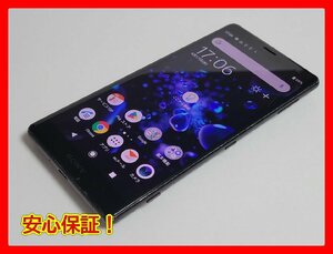 　★【38663WM】 ジャンク au SOV37 SONY Xperia XZ2 リキッドブラック SIMロック解除済 1円 ! 1スタ !