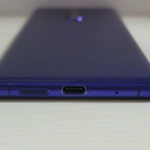  ★【40076WM】 完動品 au SOV40 SONY Xperia 1 パープル SIMロック解除済 1円 ! 1スタ！の画像3