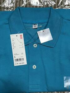 UNIQLO Uniqlo dry polo-shirt men's short sleeves light blue 63