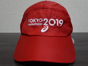 ■0406■東京マラソン アシックス アシックス 帽子 キャップ 調節可能●