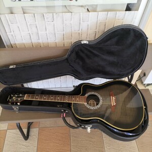 ARIA　アリア　エレアコ　AMB-35 BKS ハードケース付 アコースティックギター 【338】