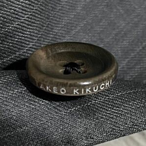 【圧倒的高級感】タケオキクチ TAKEO KIKUCHI ジャケット ドーメル ウール グレー ＸＬ メンズ 背抜き サイドベンツ ストライプの画像9