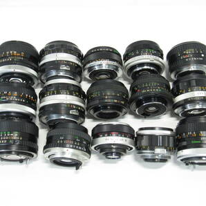 T-1507[同梱不可] 単焦点 レンズ 15点まとめ Olympus Nikon Canon オリンパス ニコン キャノン 等 フィルムカメラ MF マニュアル ジャンクの画像7