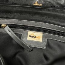 MG1483▽イタリア製*Nardelli A4対応 レザー ショルダー付き トートバッグ ハンドバッグ 斜め掛け 鞄 グレー×ブラック系_画像7