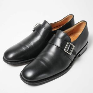 Ｗ1567▽イタリア製 Church's/チャーチ 本革 レザー モンクストラップシューズ スリッポン ローファー 靴 size36(23cm相当) ブラック