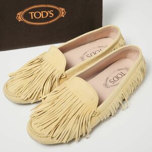 GP7587▽TOD'S/トッズ*イタリア製*ゴンミー二*スエードレザー*ドライビングシューズ*ローファー*モカシン*スリッポン*靴*39.5(25cm相当)