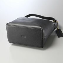 MG2566▲COACH/コーチ グローブレザー/本革 ハンドバッグ/ミニバッグ ハンドポーチ 手提げ 鞄 ブラック系 黒_画像5