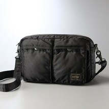 MF0307■ポーター/PORTER*TANKER*タンカー*ショルダーバッグ*ポーチ*ウエストバッグ*3WAY*斜め掛け 鞄*クロスボディ*ブラック系_画像1