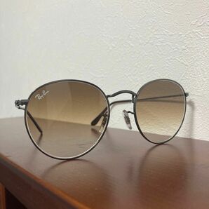 レイバン　CLEAR GRADIENT BROWN メンズ　 Ray-Ban 0RB3447N ROUND METAL