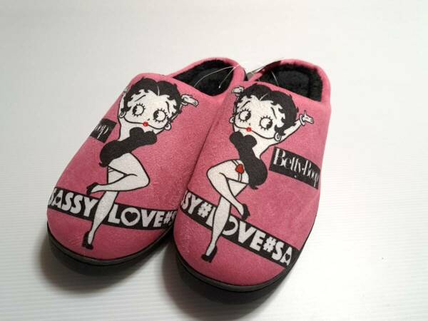 ベティちゃん サンダル Ｌ ピンク 新品 未使用 ルームシューズ スリッパ ベティ・ブープ BettyBoop ふわもこ 即決 送料無料