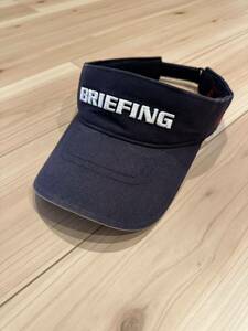 定番人気　BRIEFING ブリーフィング　サンバイザー　キャップ　帽子　ロゴ　メンズ　ネイビー　GOLF ゴルフ　ゴルフウェア　バイザー 