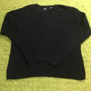 【made in British Hong Kong】90's Americanclothing/GAP/ ［OLD GAP］/cottonsweater/size XL/JAPAN XL/navytag/blackbody/