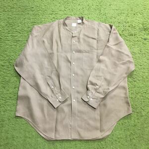 【made in Honduras】 90's Americanclothing/GAP/ ［OLD GAP］/100%linenshirt/size XL/JAPAN 2XL/GOLDGAP/standcollar/khaki/