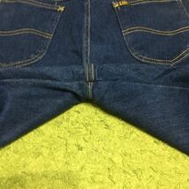 【made in USA】70's vintage/LEE302-2049/W30L36/濃紺/stretchjeans/内股single/TALON42/状態good/unisex/_画像6