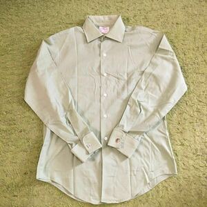 【made in USA】60's Americanclothing /TOWNCRAFTbyJCPenney/Frenchcuffsshirt/greenbody/size15-32/Unionstamp/状態good/