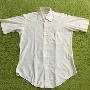 【made in USA】60's Americanclothing/Sears/QIANA shirt/size15-1/2white/Unionstamp/状態good/
