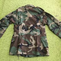 【made in USA】80's military deadstock/COAT,MEN'S FIELD,COLD WOODLAND CAMOUFLAGE/M65/size XS-R/4th/lastbrasszippermodel/①_画像2