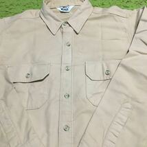 【made in USA】70's Americanclothing/WOOLRICH/khaki/heavycottonshirt/size L/JAPAN LL/状態good/_画像4