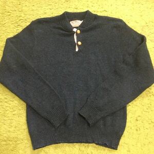 【made in USA】70's Americanclothing/LONDONFOG/outdoorsunlimited/longsleevesweater/darkgreenbody/sizeL JAPAN XL/