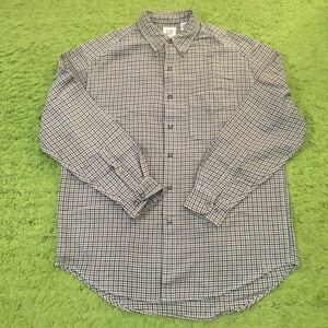 【made in Macau】90's Americanclothing/GAP/ ［OLD GAP］/cottonflannelshirt/button-down/size M/JAPAN LL/Whitetag/coffeecheckbody/