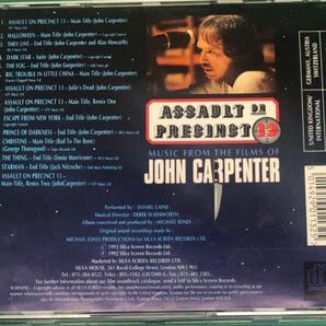 ジョン・カーペンター 映画音楽集CD Assault On Precinct 13 - Music From The Films Of John Carpenter「要塞警察」「ハロウィン」ほかの画像2