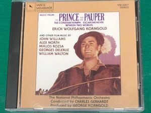 映画音楽集CD「王子と乞食（PRINCE AND THE PAUPER）」「ジェーン・エア」コルンゴールドKorngold ジョン・ウィリアムズJ.WILLIAMSほか