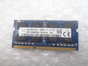 1円～ ノートパソコン用メモリ SKhynix DDR3 PC3L-12800S 8GB 中古動作品(F632)