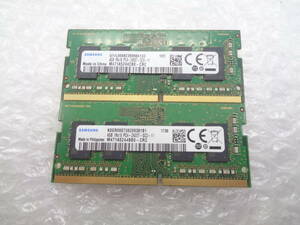 複数入荷 ノートパソコン用メモリ SAMSUNG DDR4 PC4-2400T 4GB ｘ2枚セット 中古動作品(F810)