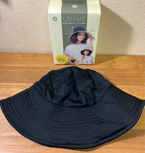 帽子　ハット　リバーシブル　ブラック　ベージュ　未使用　UVカット 