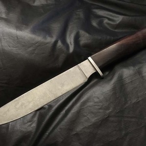 刀匠 Swordsmith Masayuki-Ikeda Damascus Blade 池田正行作 ダマスカス カスタムブレード 炭素鋼の切れ味を楽しめるダマスカス (鞘なし)の画像6