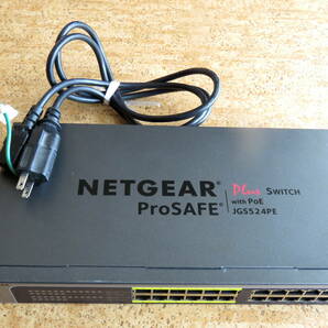 NETGEAR ProSAFE JGS524PE ★ Plus Switch with PoE 24-Port ★ 卓上型コンパクトスイッチングハブ ★ 電源ケーブル付属 ★ 中古の画像1