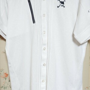 ☆1円スタート☆ OAKLEY 半袖 シャツ スカル Lサイズ ゴルフ ホワイト ホワイトの画像2