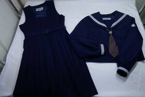 4 Chiba prefecture Kashiwa city ... junior high school sailor suit & winter jumper skirt size 165Anike( inspection high school woman . private uniform school uniform lady`s JK JC prefecture .