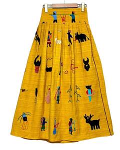 ナガ族 刺繍 スカート タイ ミャンマー 民族 新品未使用 2