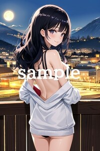 No.A-0673【全て1点もの】A4サイズ 美女ポスター 高品質光沢紙 イラスト アート コスプレ セクシー 水着 制服 下着 美女 巨乳 美乳 美尻