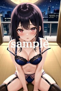 No.A-0795【全て1点もの】A4サイズ 美女ポスター 高品質光沢紙 イラスト アート コスプレ セクシー 水着 制服 下着 美女 巨乳 美乳 美尻