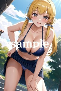 No.A-0843【全て1点もの】A4サイズ 美女ポスター 高品質光沢紙 イラスト アート コスプレ セクシー 水着 制服 下着 美女 巨乳 美乳 美尻