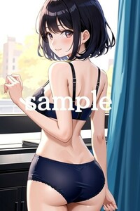 No.A-0837【全て1点もの】A4サイズ 美女ポスター 高品質光沢紙 イラスト アート コスプレ セクシー 水着 制服 下着 美女 巨乳 美乳 美尻