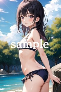 No.A-0885【全て1点もの】A4サイズ 美女ポスター 高品質光沢紙 イラスト アート コスプレ セクシー 水着 制服 下着 美女 巨乳 美乳 美尻