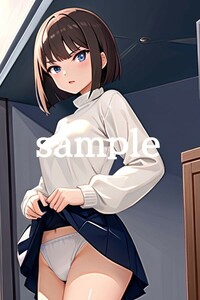 No.A-1028【全て1点もの】A4サイズ 美女ポスター 高品質光沢紙 イラスト アート コスプレ セクシー 水着 制服 下着 美女 巨乳 美乳 美尻