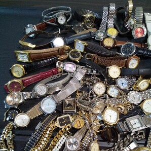 腕時計まとめ SEIKO CITIZEN ALBA TIMEX TECHNOS ELGIN renoma ANNE KLEIN MARC JACOBS などレディース腕時計合計170個 ジャンクの画像8