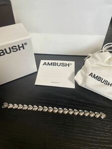 ☆GINZA SIX 購入 AMBUSH HEART LINK ブレスレット 即完売 18cm MADE IN JAPAN ハート NIGO ハードウェア ラージリンク シェーヌダンクル☆