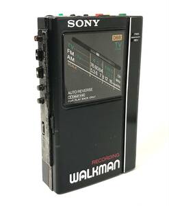 [美品][美音][整備品] SONY ウォークマン WM-F404 マットブラック (カセットテープ 再生/録音、ラジオ AM/FM)