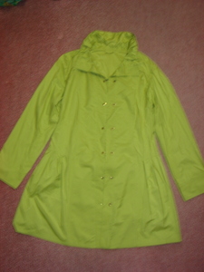  симпатичный желтый зеленый цвет весеннее пальто *L!