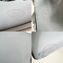 美品 MICHAEL KORS マイケルコース シルバーチェーン 2WAYショルダーバッグ ライトブルー シルバー金具 ハンドバッグ 肩掛け 中古 HK0137_画像9