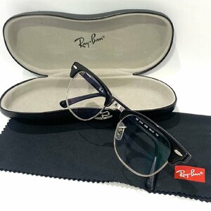 Ray-Ban CLUBMASTER RB 5154 2000 49□21 140 レイバン クラブマスター 度入り眼鏡 ブラック×シルバー ケース付 メガネ拭き 人気 S2513