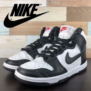 NIKE DUNK HIGH ナイキ ダンク ハイ ホワイト ブラック ユニバーシティ レッド 22.5cm L08921 DD1869-103