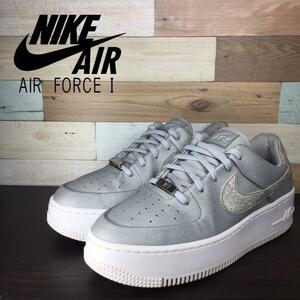 NIKE AIR FORCE 1 SAGE LOW ナイキ ウィメンズ エアフォース1 ロー セージ メタリック シルバー 24.5cm U08605 CQ7510-017